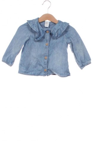 Детска риза H&M, Размер 3-6m/ 62-68 см, Цвят Син, Цена 11,40 лв.