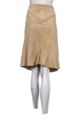 Кожена пола Unbranded, Размер L, Цвят Бежов, Цена 58,14 лв.