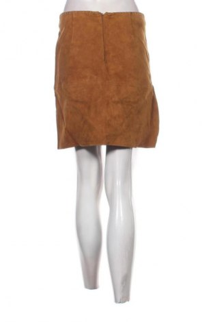 Skórzana spódnica Zara, Rozmiar S, Kolor Brązowy, Cena 156,32 zł