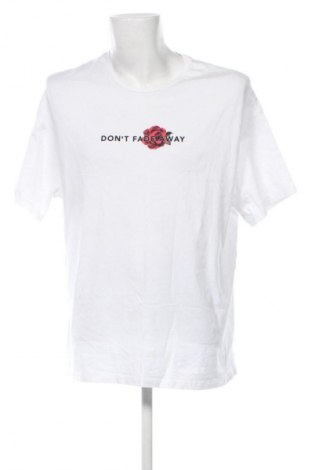 Ανδρικό t-shirt Bershka, Μέγεθος L, Χρώμα Λευκό, Τιμή 9,72 €