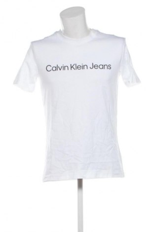 Męski T-shirt Calvin Klein Jeans, Rozmiar L, Kolor Biały, Cena 121,99 zł