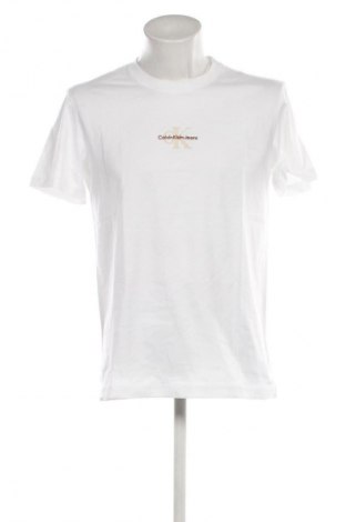 Herren Shirt Calvin Klein Jeans, Größe M, Farbe Weiß, Preis 32,99 €