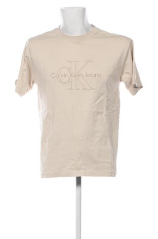 Tricou de bărbați Calvin Klein Jeans, Mărime S, Culoare Bej, Preț 94,59 Lei
