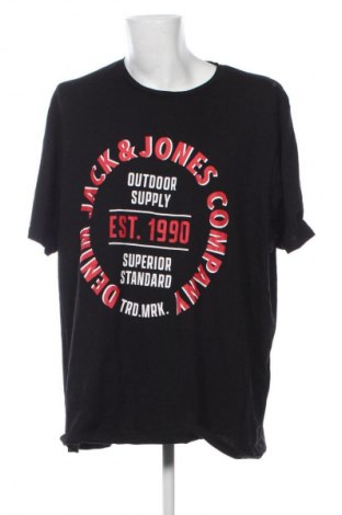 Ανδρικό t-shirt Jack & Jones, Μέγεθος 5XL, Χρώμα Μαύρο, Τιμή 8,94 €