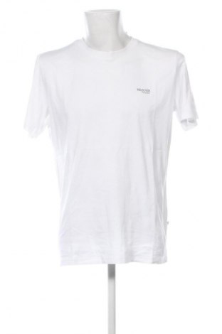 Ανδρικό t-shirt Selected Homme, Μέγεθος L, Χρώμα Λευκό, Τιμή 7,16 €