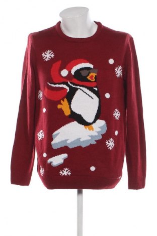 Ανδρικό πουλόβερ Manguun, Μέγεθος XL, Χρώμα Κόκκινο, Τιμή 10,99 €