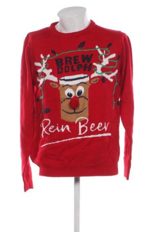 Ανδρικό πουλόβερ Sonny Bono, Μέγεθος L, Χρώμα Κόκκινο, Τιμή 10,99 €