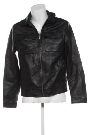 Мъжко кожено яке Jack & Jones, Размер L, Цвят Черен, Цена 56,99 лв.