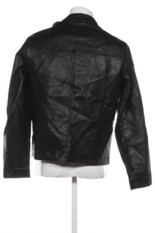 Мъжко кожено яке Jack & Jones, Размер L, Цвят Черен, Цена 56,99 лв.