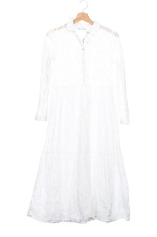 Рокля Zara, Размер XS, Цвят Бял, Цена 26,98 лв.