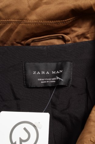 Мъжко палто Zara Man, Размер M, Цвят Кафяв, Цена 21,75 лв.