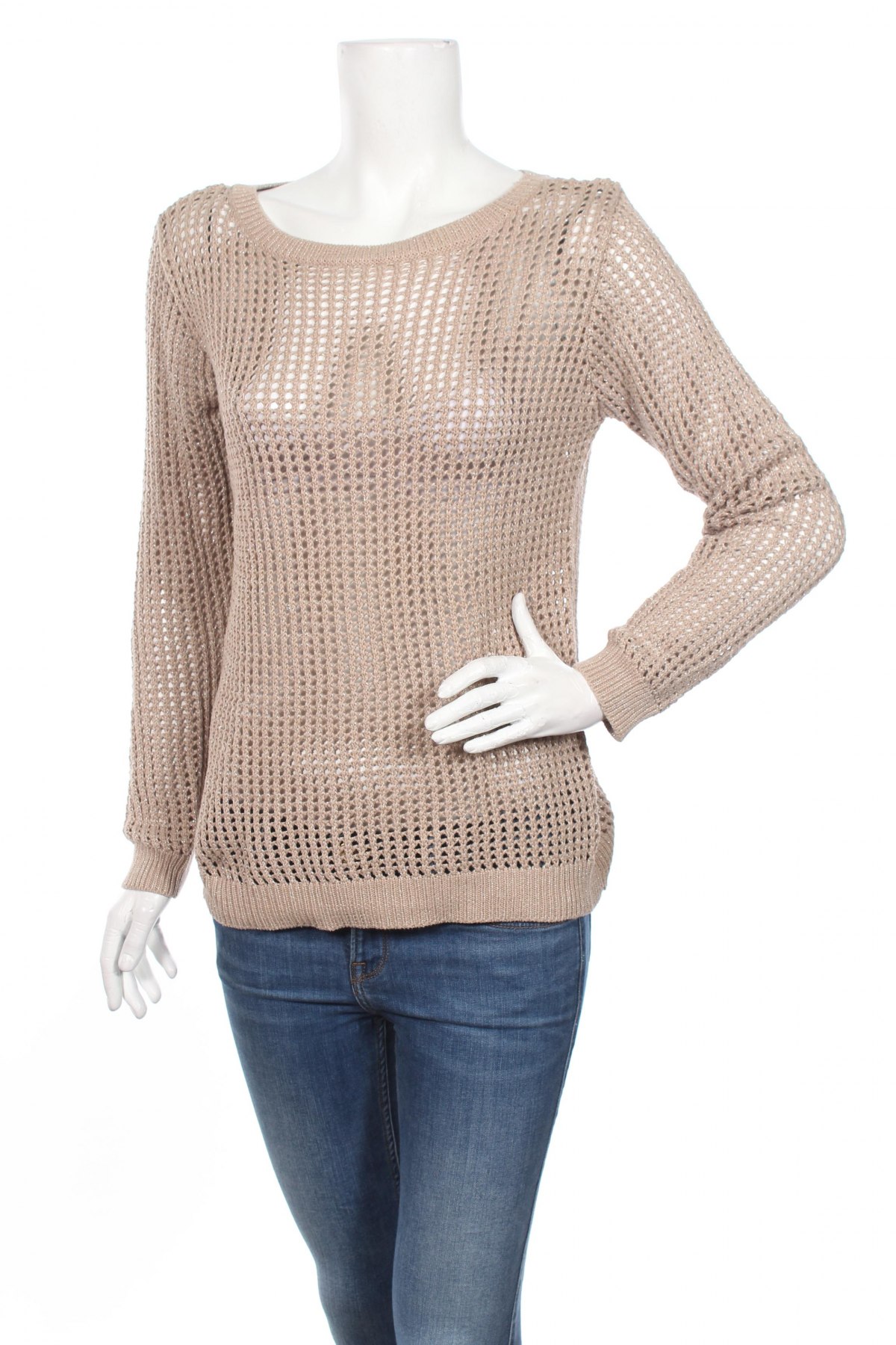 Дамски пуловер, Размер M, Цвят Бежов, Цена 5,25 лв.
