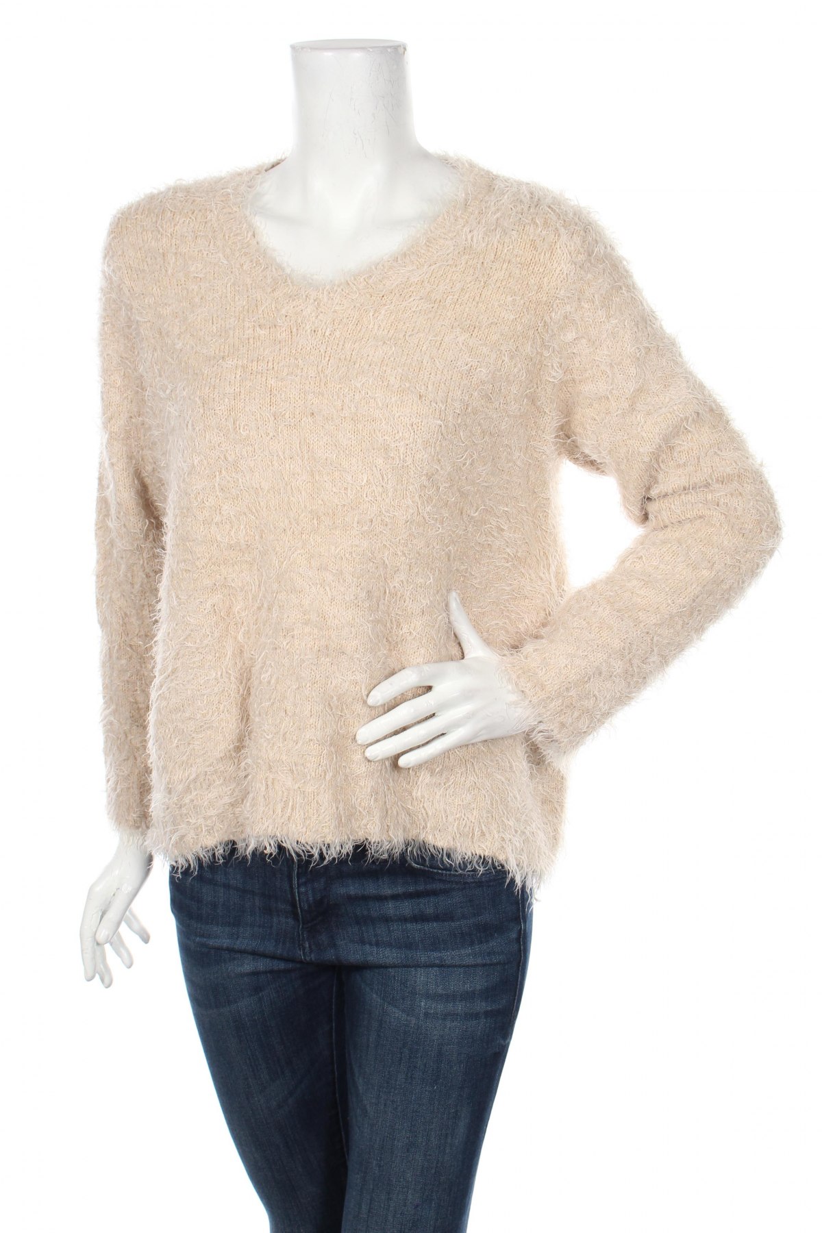 Дамски пуловер Alice Bizous, Размер L, Цвят Бежов, Цена 6,75 лв.