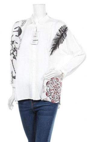 Γυναικείο πουκάμισο Desigual, Μέγεθος L, Χρώμα Λευκό, Βισκόζη, Τιμή 21,50 €