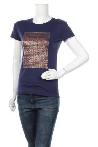 Γυναικείο t-shirt Guess, Μέγεθος M, Χρώμα Μπλέ, Βαμβάκι, Τιμή 34,41 €