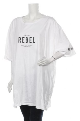 Damen T-Shirt Rebel, Größe 5XL, Farbe Weiß, Baumwolle, Preis 13,40 €