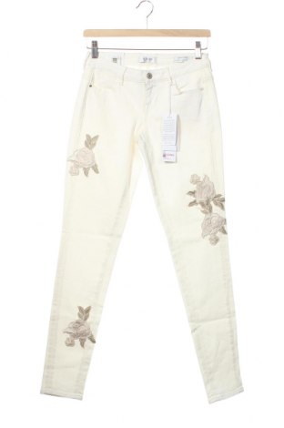 Damskie jeansy Guess, Rozmiar XS, Kolor ecru, 98% bawełna, 2% elastyna, Cena 257,62 zł