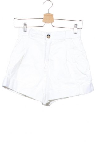 Дамски къс панталон Zara, Размер XS, Цвят Бял, 100% памук, Цена 36,00 лв.