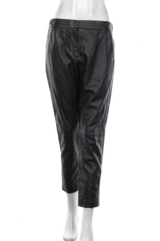 Дамски кожен панталон Massimo Dutti, Размер M, Цвят Черен, Естествена кожа, Цена 301,77 лв.