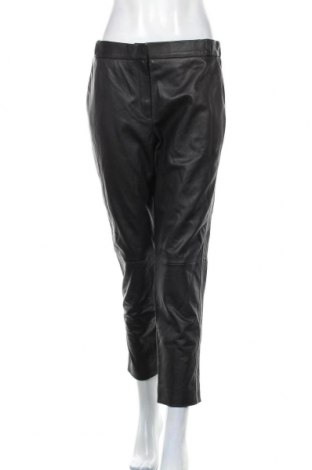 Дамски кожен панталон Massimo Dutti, Размер M, Цвят Черен, Естествена кожа, Цена 404,25 лв.