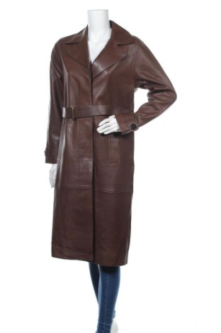 Dámský kožený přechodný kabát  Massimo Dutti, Velikost M, Barva Hnědá, Pravá kůže, Cena  9 345,00 Kč