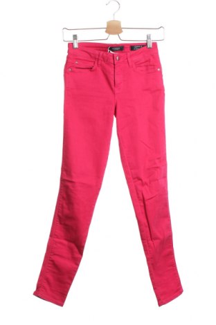 Damskie spodnie Guess, Rozmiar XXS, Kolor Różowy, 70% bawełna, 14% tencel, 14% poliester, 2% elastyna, Cena 141,07 zł