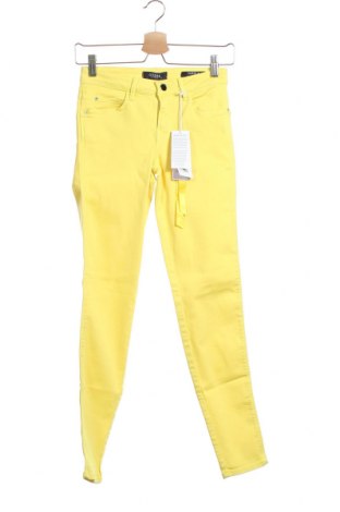 Damskie spodnie Guess, Rozmiar XXS, Kolor Żółty, 70% bawełna, 14% tencel, 14% poliester, 2% elastyna, Cena 146,30 zł