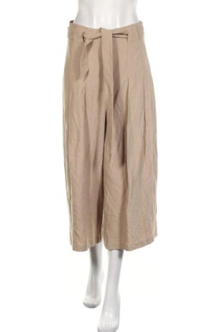 Pantaloni de femei Massimo Dutti, Mărime M, Culoare Bej, 79% viscoză, 21% in, Preț 373,03 Lei