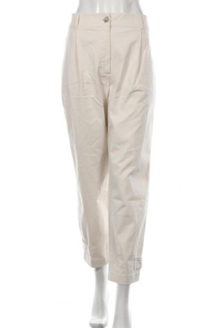Дамски панталон Massimo Dutti, Размер M, Цвят Бежов, 97% памук, 3% еластан, Цена 37,25 лв.