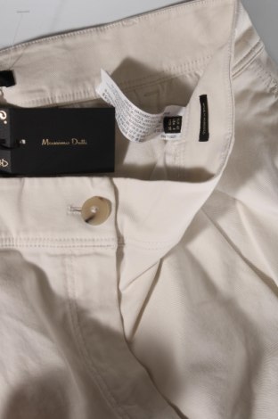 Дамски панталон Massimo Dutti, Размер M, Цвят Екрю, 97% памук, 3% еластан, Цена 111,75 лв.