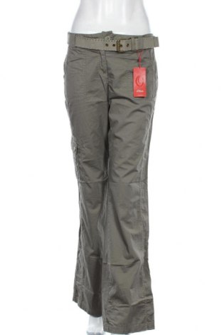 Дамски панталон S.Oliver, Размер M, Цвят Зелен, Памук, Цена 9,55 лв.