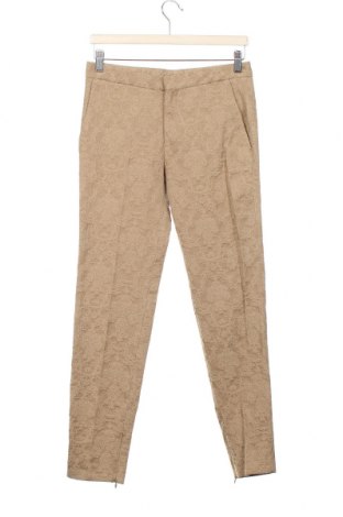 Дамски панталон Zara, Размер XS, Цвят Бежов, 74% памук, 24% полиестер, 2% еластан, Цена 41,00 лв.