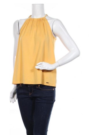 Γυναικείο αμάνικο μπλουζάκι Mohito, Μέγεθος L, Χρώμα Κίτρινο, 70% μοντάλ, 30% πολυεστέρας, Τιμή 11,69 €