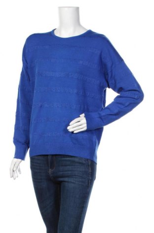 Дамски пуловер Guess, Размер L, Цвят Син, 65% вискоза, 35% полиестер, Цена 44,75 лв.