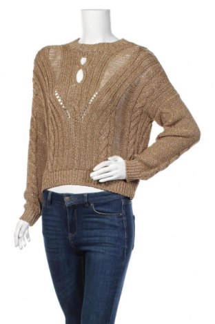 Дамски пуловер Guess, Размер XS, Цвят Кафяв, 79% вискоза, 21% метални нишки, Цена 69,65 лв.