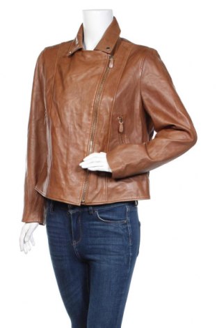Damen Lederjacke Massimo Dutti, Größe XL, Farbe Braun, Echtleder, Preis 99,05 €