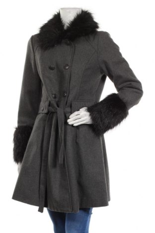 Дамско палто Anna Field, Размер M, Цвят Сив, 78% полиестер, 7% вискоза, 6% полиакрил, 5% вълна, 4% памук, Цена 83,30 лв.