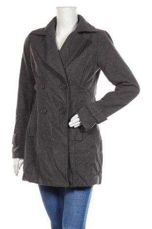Дамско палто Takko Fashion, Размер S, Цвят Сив, 68% полиестер, 30% вискоза, 2% еластан, Цена 50,40 лв.