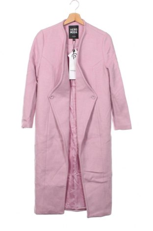 Γυναικείο παλτό Vero Moda, Μέγεθος XS, Χρώμα Ρόζ , Μαλλί, Τιμή 35,90 €
