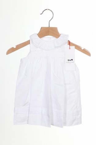 Dziecięca sukienka Cyrillus, Rozmiar 2-3m/ 56-62 cm, Kolor Biały, Bawełna, Cena 106,80 zł