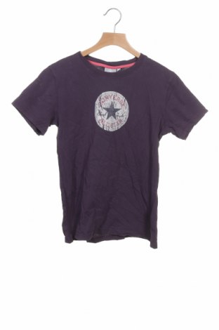 Детска тениска Converse, Размер 12-13y/ 158-164 см, Цвят Лилав, 100% памук, Цена 23,21 лв.