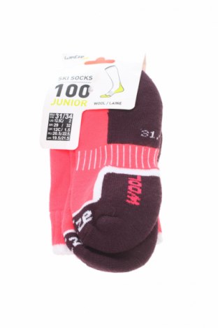 Детски чорапи Wedze, Размер 7-8y/ 128-134 см, Цвят Розов, 68% акрил, 15% вълна, 8% полиамид, 8% полиестер, 1% еластан, Цена 22,05 лв.