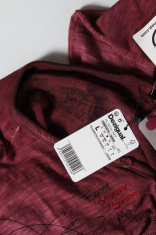Ανδρική μπλούζα Desigual, Μέγεθος L, Χρώμα Κόκκινο, Βαμβάκι, Τιμή 46,01 €