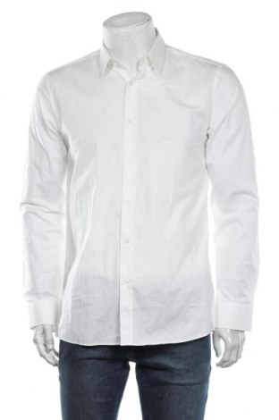 Мъжка риза Hugo Boss, Размер M, Цвят Бял, 95% памук, 5% еластан, Цена 52,92 лв.
