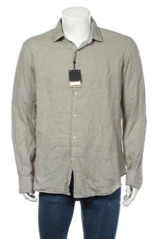 Ανδρικό πουκάμισο Massimo Dutti, Μέγεθος XL, Χρώμα Πράσινο, Λινό, Τιμή 30,62 €