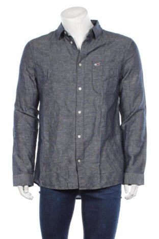 Pánská košile  Tommy Hilfiger, Velikost L, Barva Modrá, 57% bavlna, 43% len, Cena  1 730,00 Kč