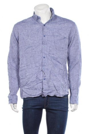 Ανδρικό πουκάμισο Tudors, Μέγεθος XL, Χρώμα Μπλέ, 60% λινό, 40% βαμβάκι, Τιμή 16,05 €