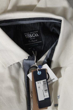 Мъжка тениска 17 & Co., Размер L, Цвят Бял, Памук, Цена 14,04 лв.