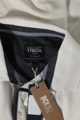 Мъжка тениска 17 & Co., Размер M, Цвят Бял, Памук, Цена 14,04 лв.