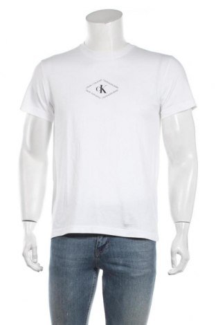 Ανδρικό t-shirt Calvin Klein Jeans, Μέγεθος M, Χρώμα Λευκό, Βαμβάκι, Τιμή 25,98 €